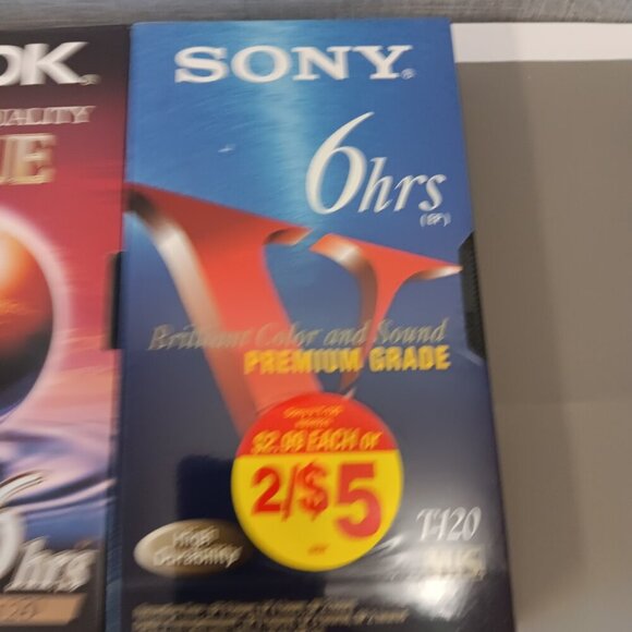 Sony TDK Revue 6 Hour T-120 VHS Blank Video Cassette Tape Lot of 3 New Old Stock - Picture 2 of 7